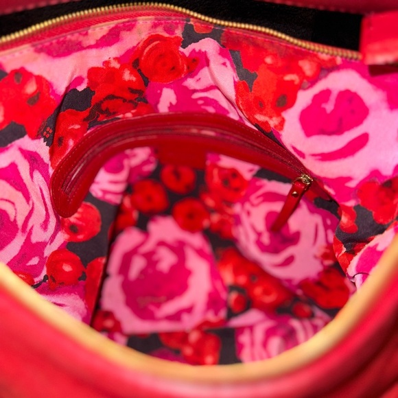 Kate Spade VINTAGE RED BUCKET Tote SATCHEL HOBO TOTE PURSE ORIGINAL - Picture 8 of 16